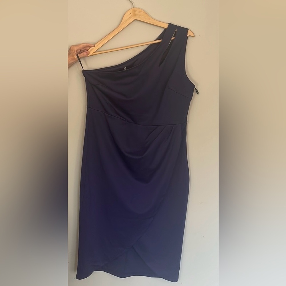 Asymmetrical One Shoulder Ruched Bodycon Midi Grace Karin Dress New with Tag - Picture 6 of 11